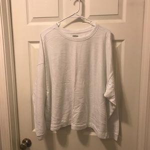 Old Navy White The Easy Tee Long Sleeve Top Size XXL